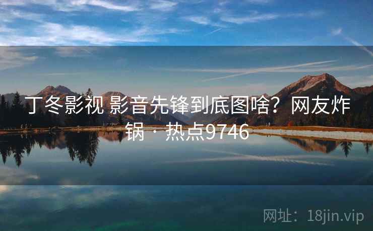 丁冬影视 影音先锋到底图啥?网友炸锅 · 热点9746